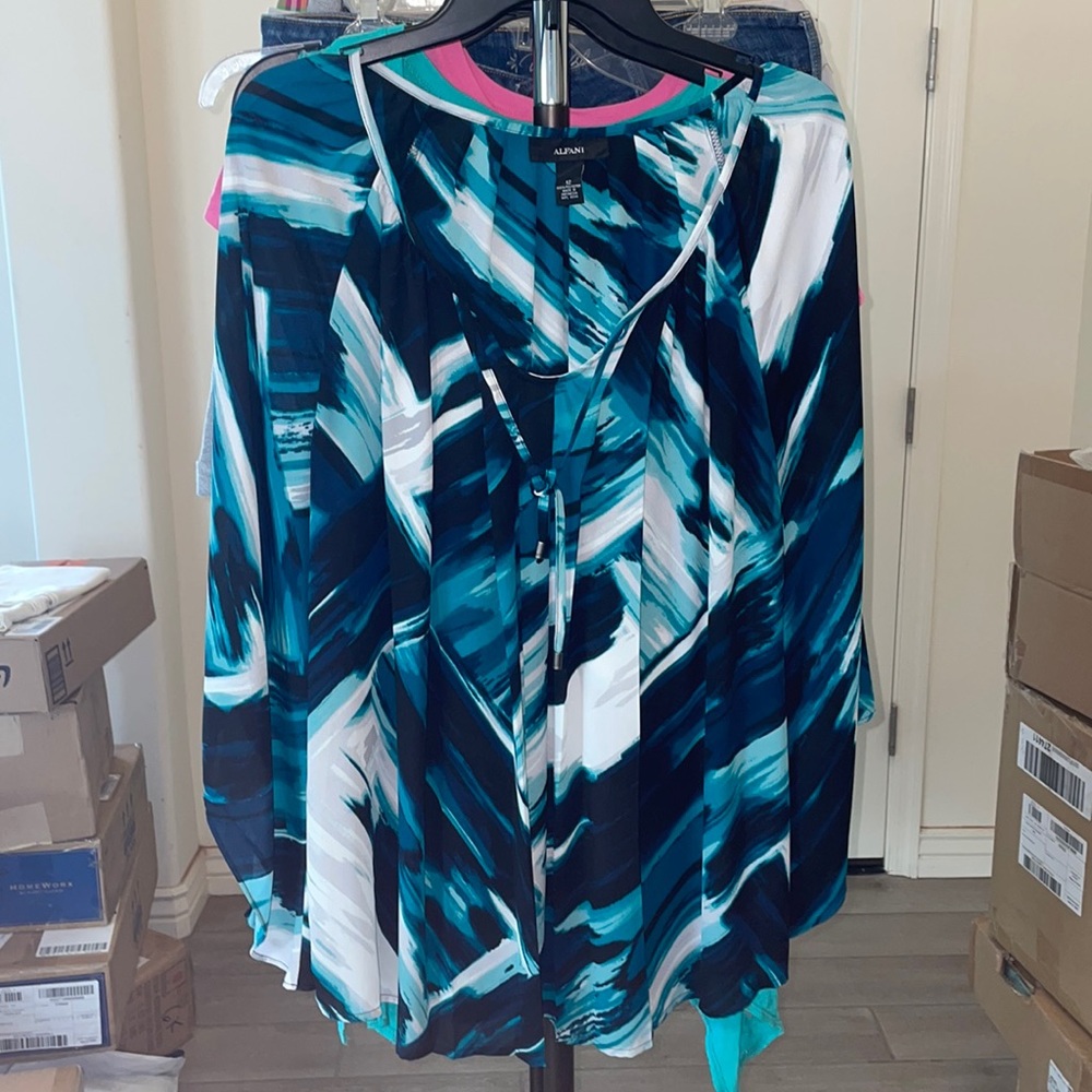 Abstract Print Blouse
